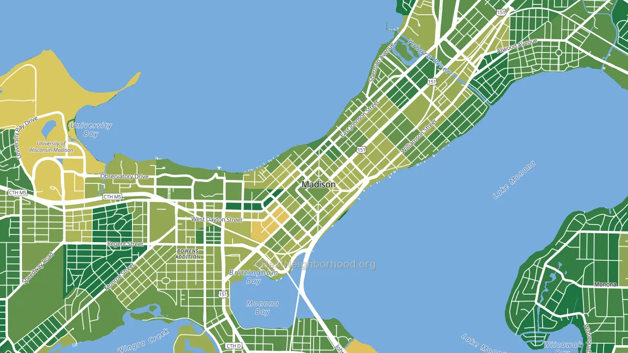 53703, WI block-group voter-turnout map