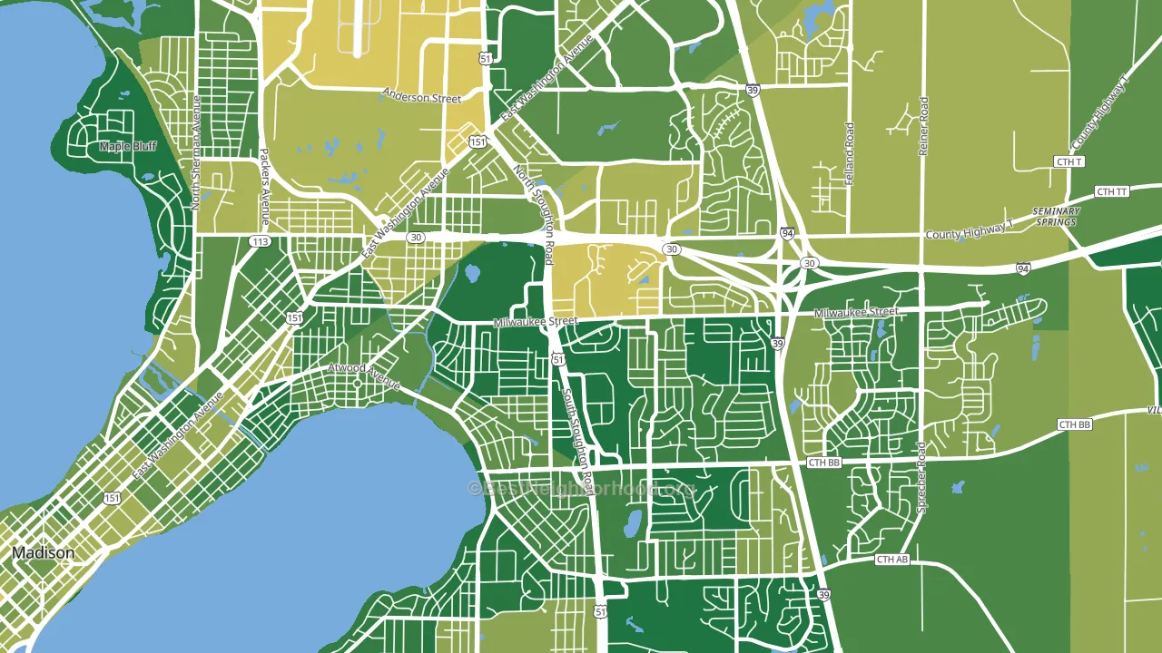 53714, WI block-group voter-turnout map