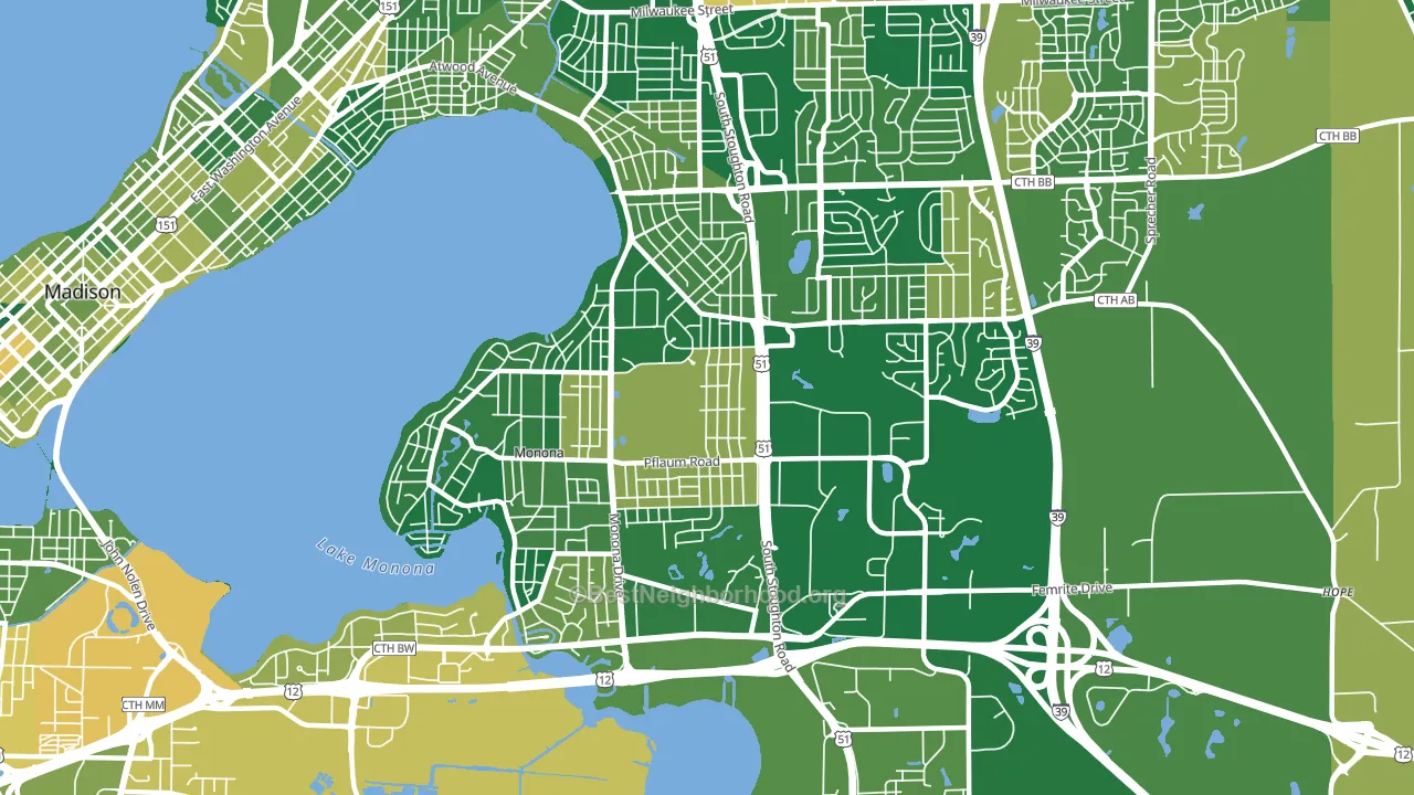 53716, WI block-group voter-turnout map