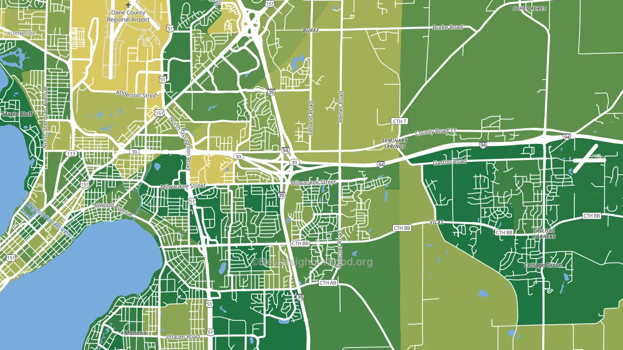 53718, WI block-group voter-turnout map