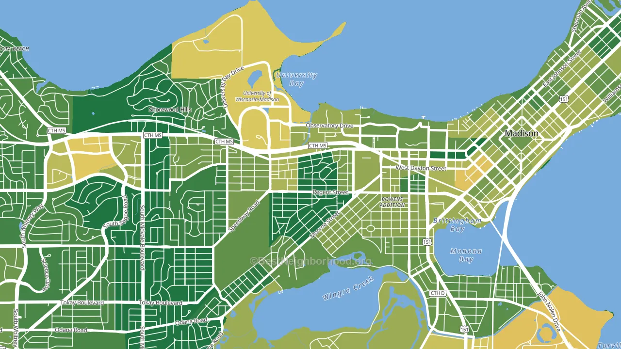 53726, WI block-group voter-turnout map