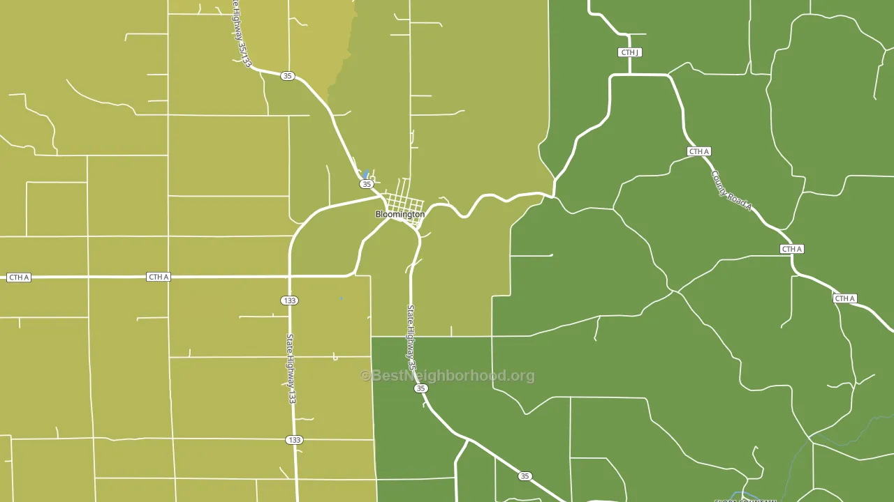 53804, WI block-group voter-turnout map
