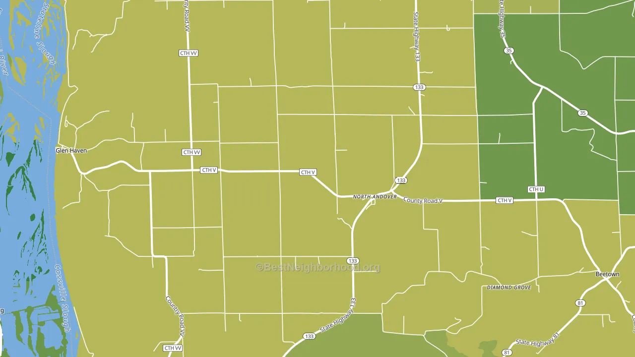 53810, WI block-group voter-turnout map