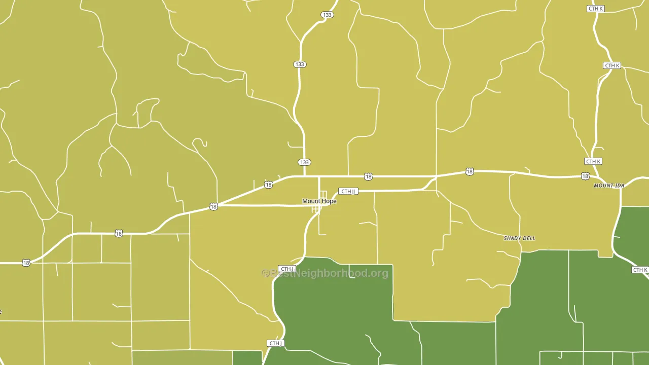 53816, WI block-group voter-turnout map