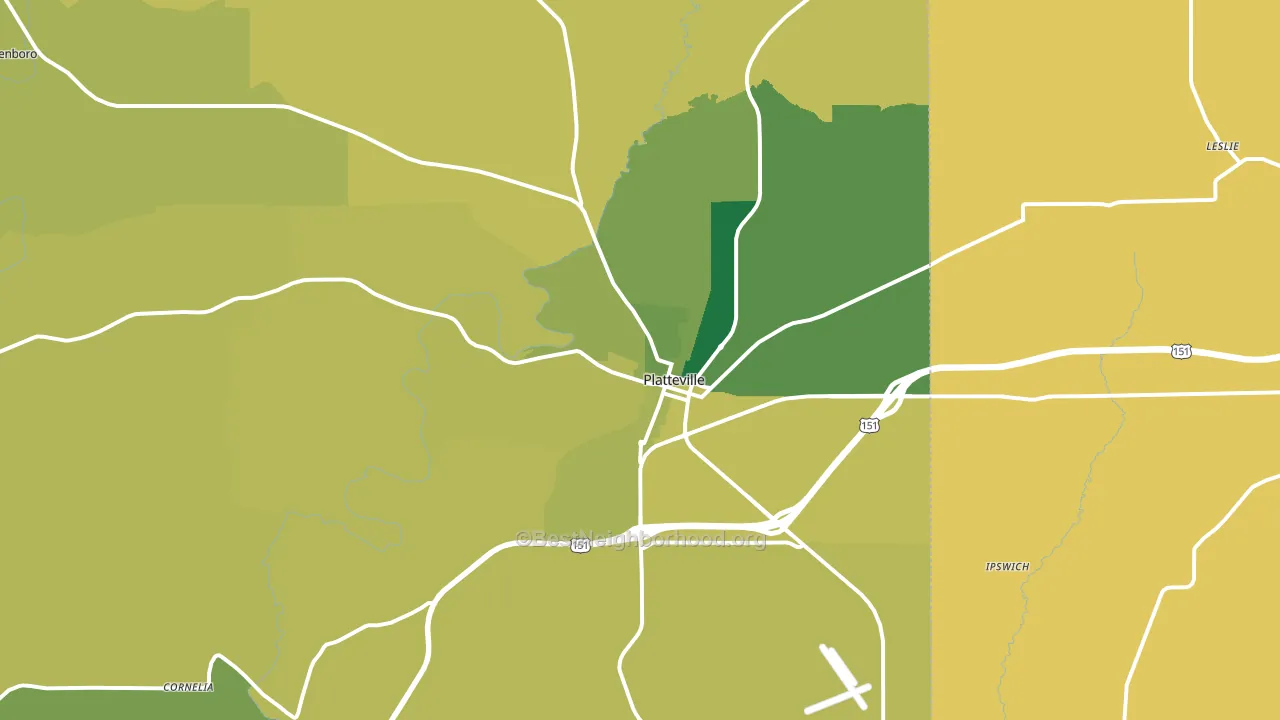 53818, WI block-group voter-turnout map