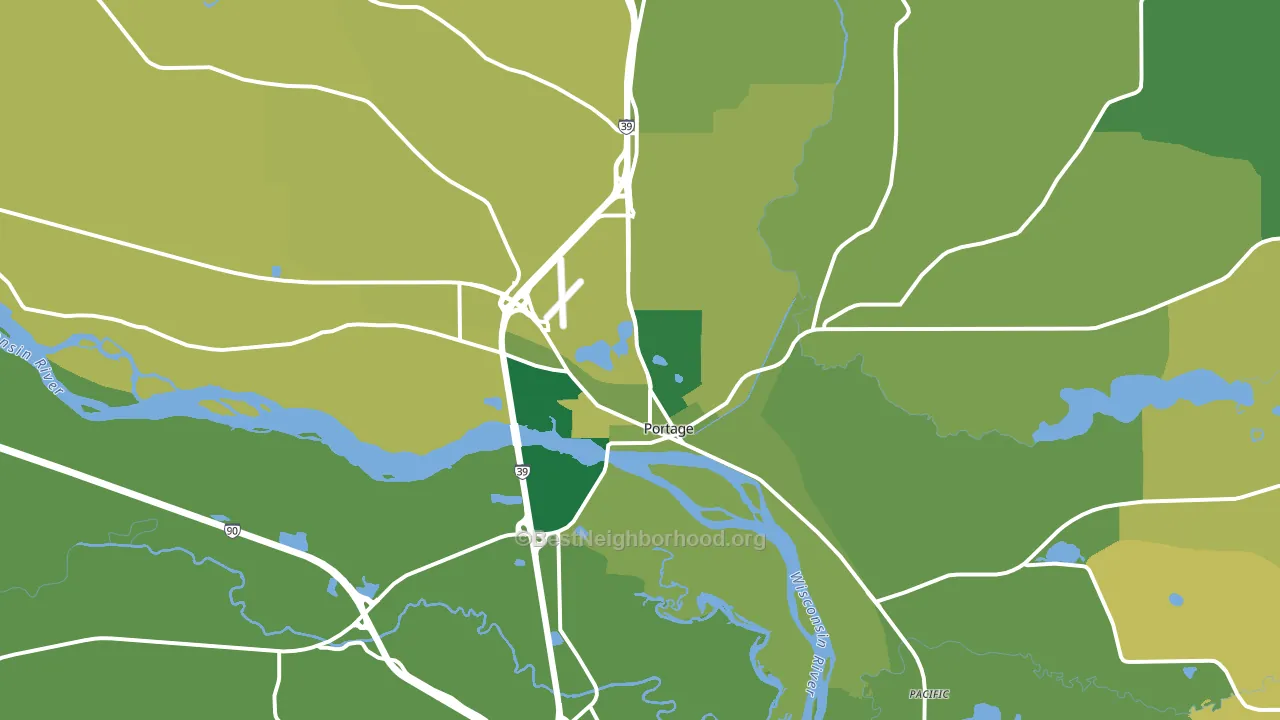 53901, WI block-group voter-turnout map