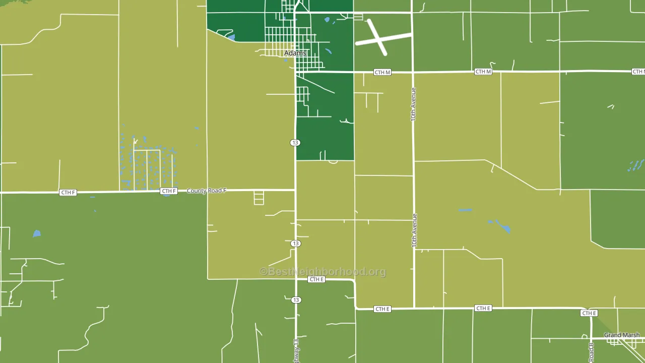 53910, WI block-group voter-turnout map