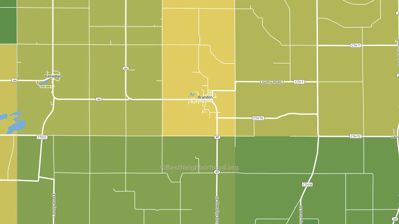 53919, WI block-group voter-turnout map
