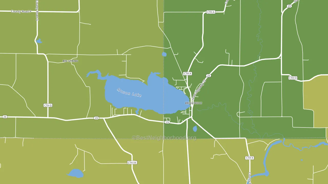 53920, WI block-group voter-turnout map