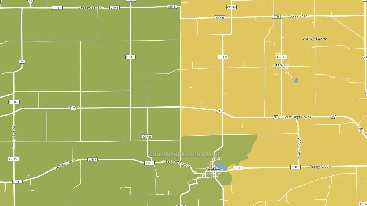53923, WI block-group voter-turnout map