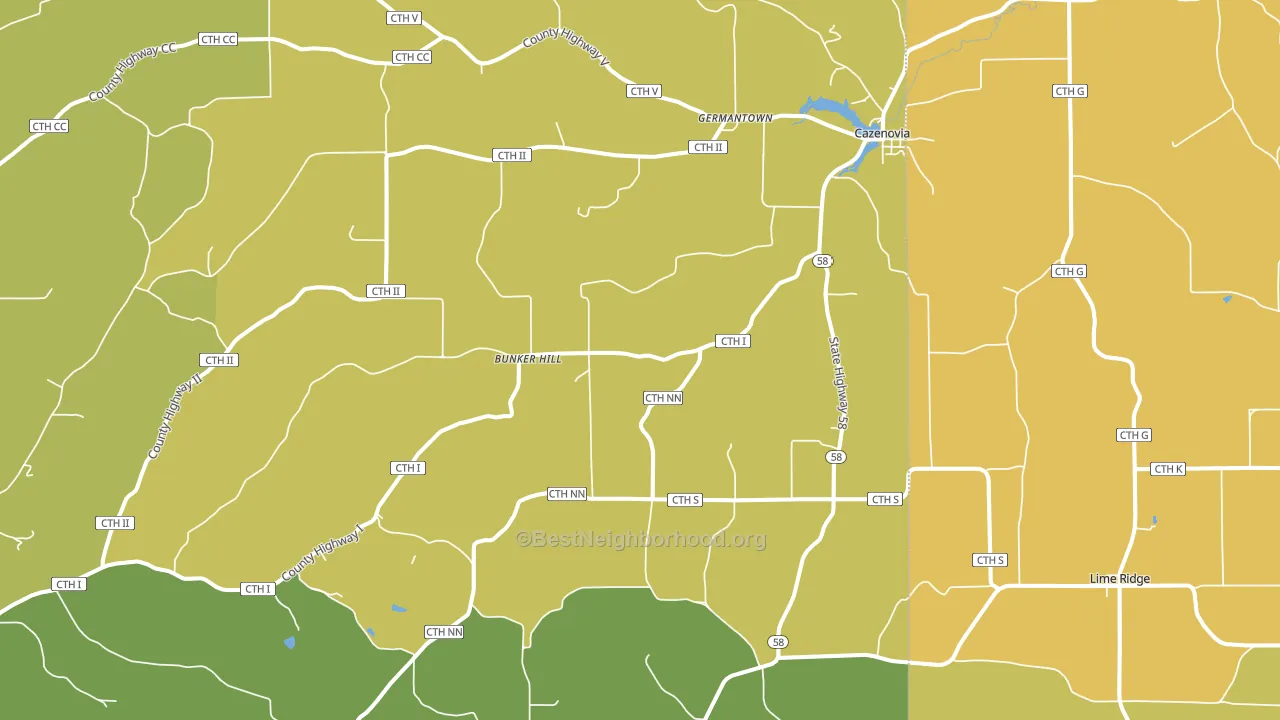 53924, WI block-group voter-turnout map