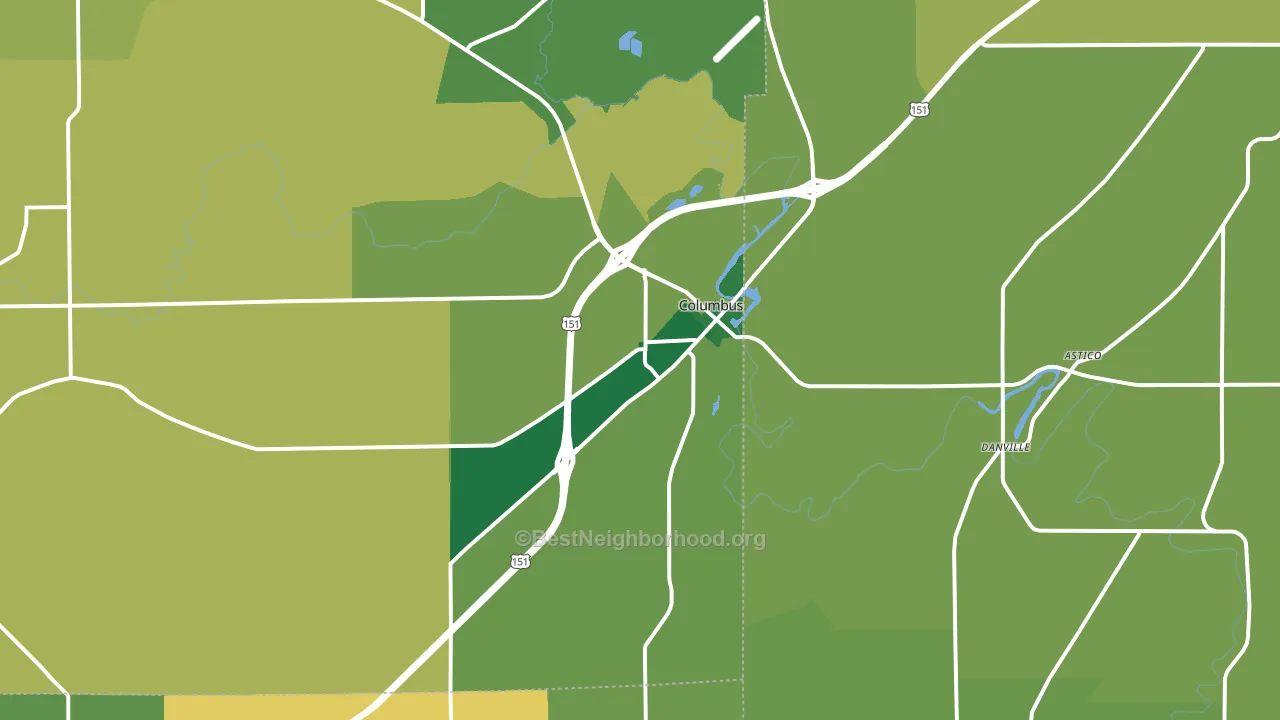 53925, WI block-group voter-turnout map