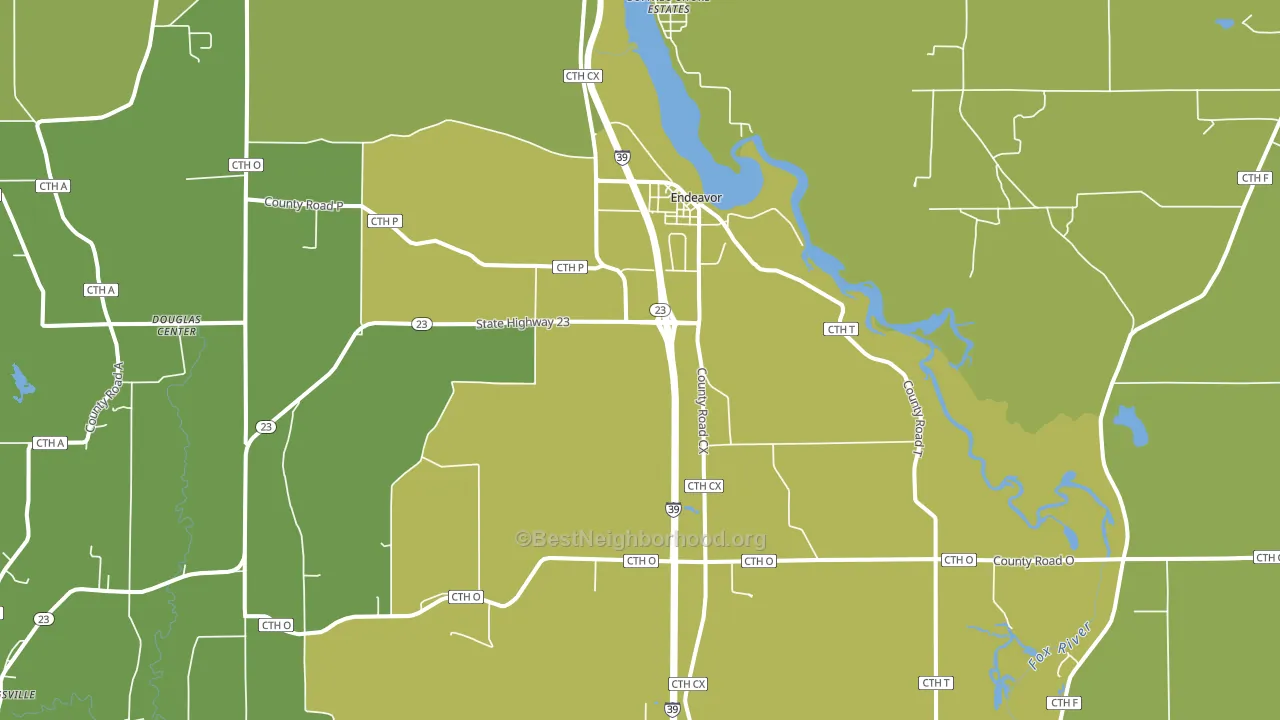 53930, WI block-group voter-turnout map
