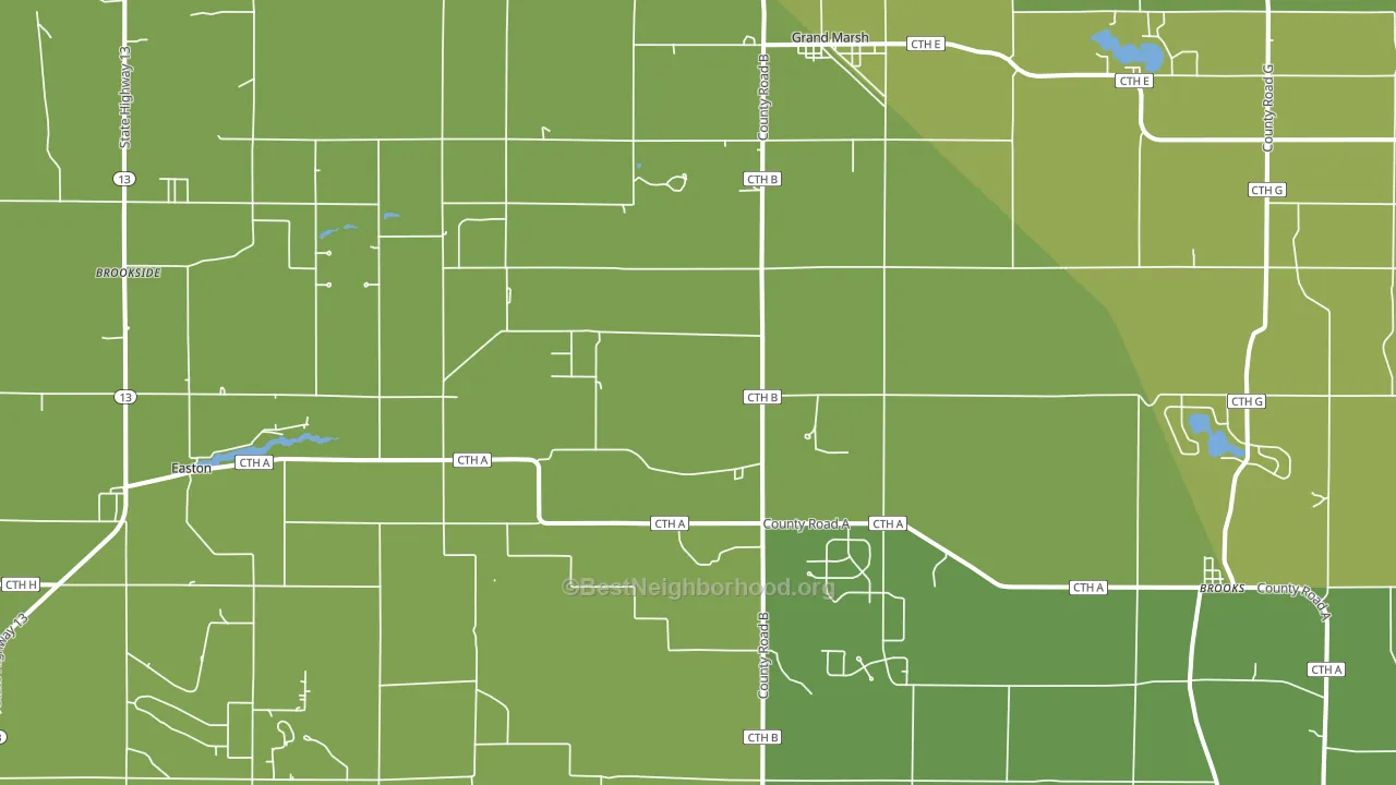 53936, WI block-group voter-turnout map