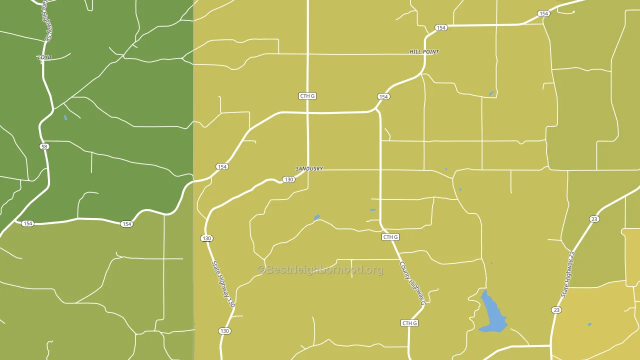 53937, WI block-group voter-turnout map