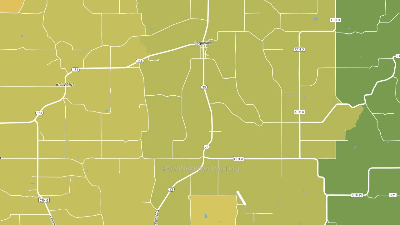 53943, WI block-group voter-turnout map