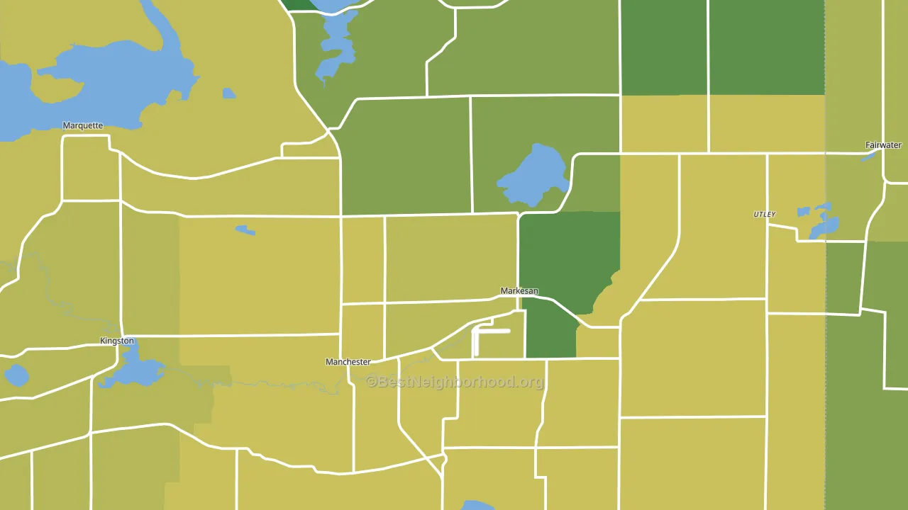 53946, WI block-group voter-turnout map