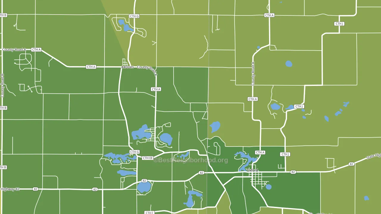53952, WI block-group voter-turnout map