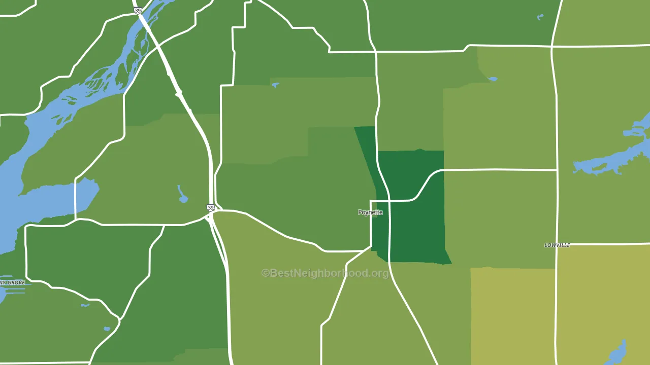 53955, WI block-group voter-turnout map