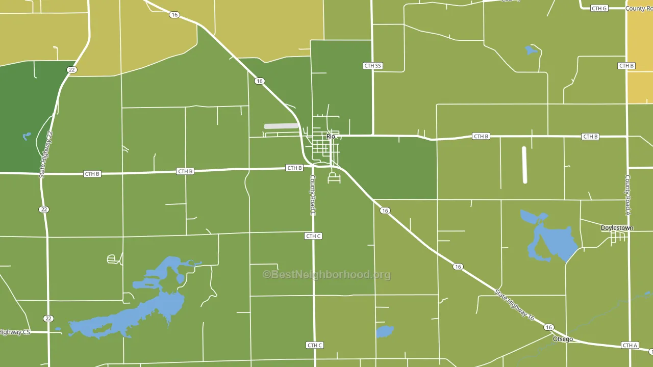 53960, WI block-group voter-turnout map