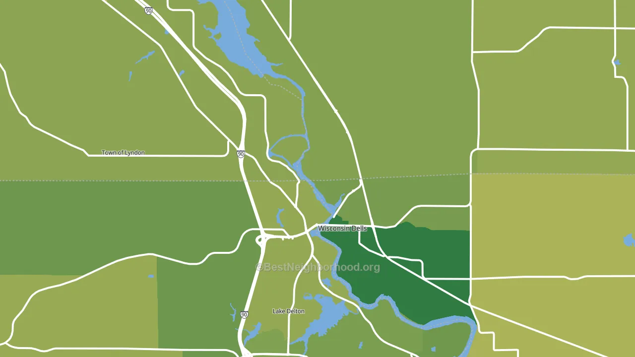 53965, WI block-group voter-turnout map