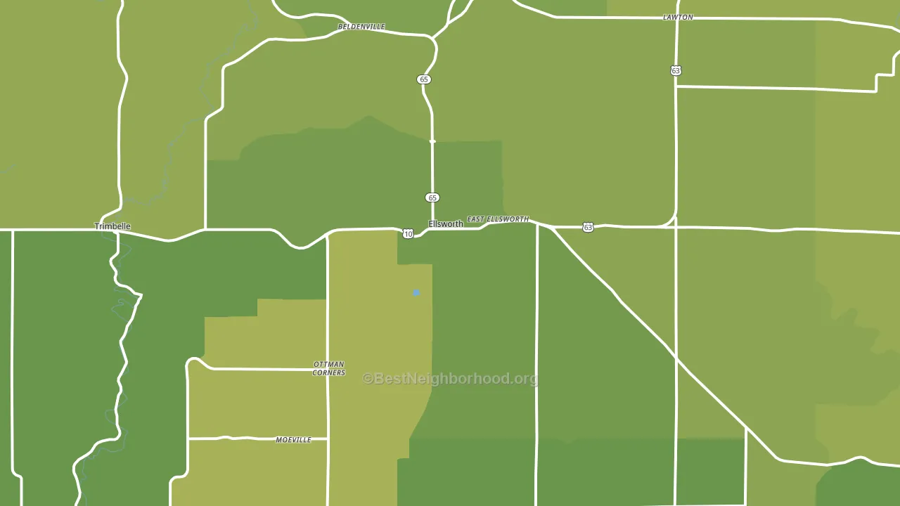 54011, WI block-group voter-turnout map