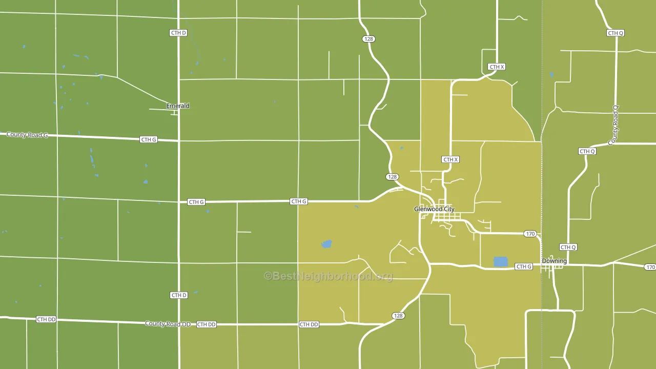 54013, WI block-group voter-turnout map