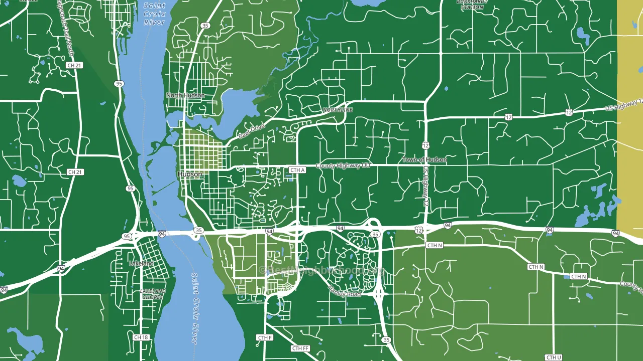 54016, WI block-group voter-turnout map