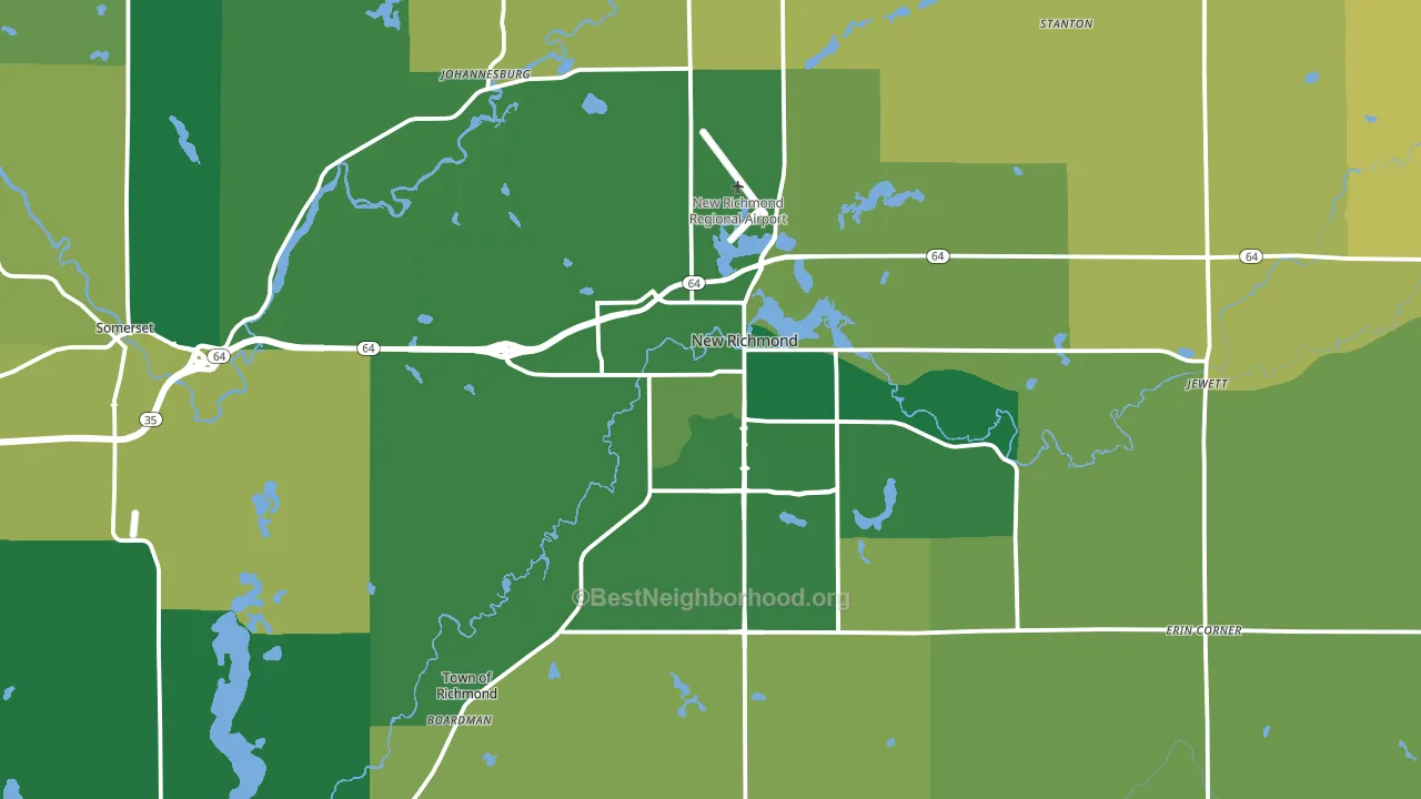 54017, WI block-group voter-turnout map