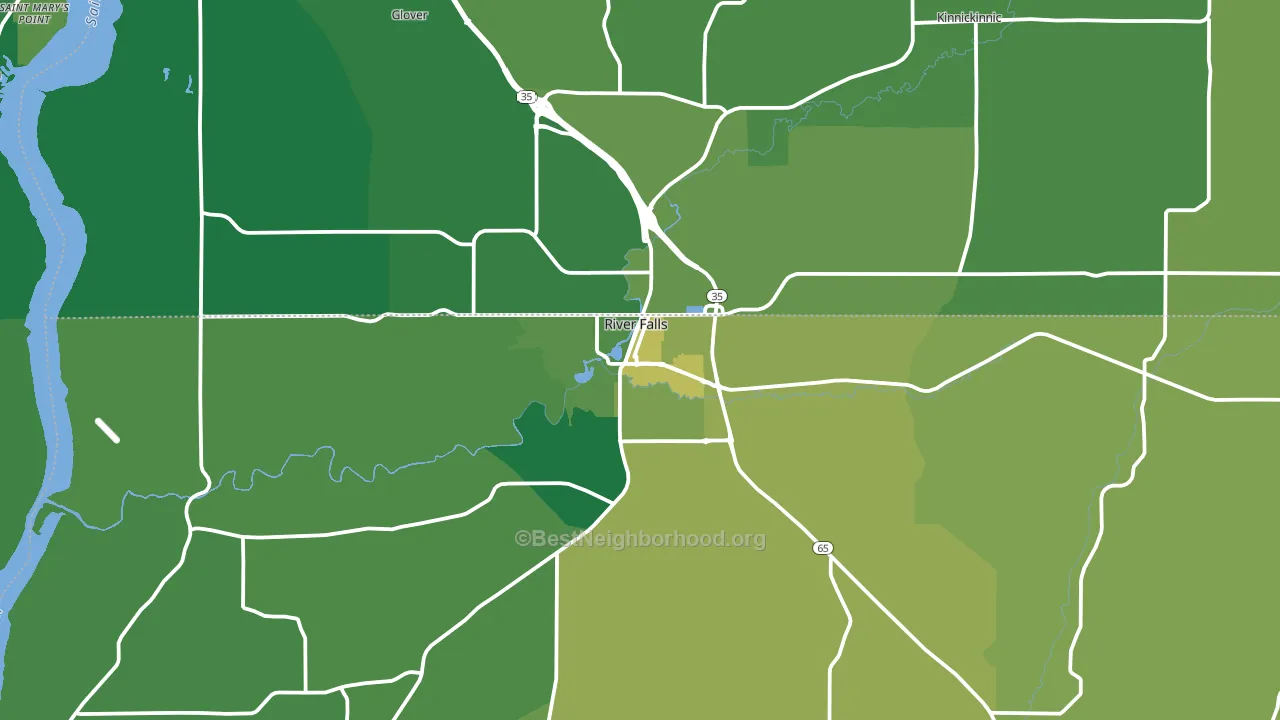 54022, WI block-group voter-turnout map