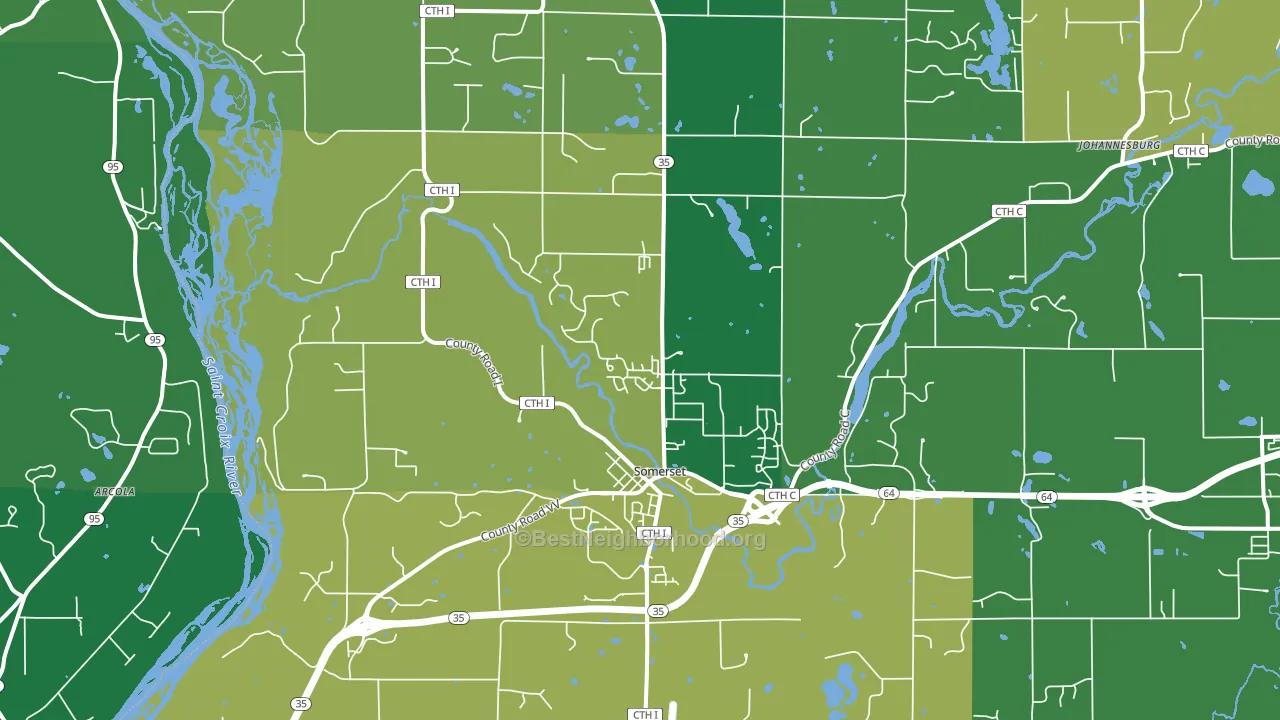 54025, WI block-group voter-turnout map