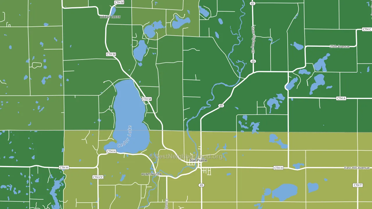 54026, WI block-group voter-turnout map