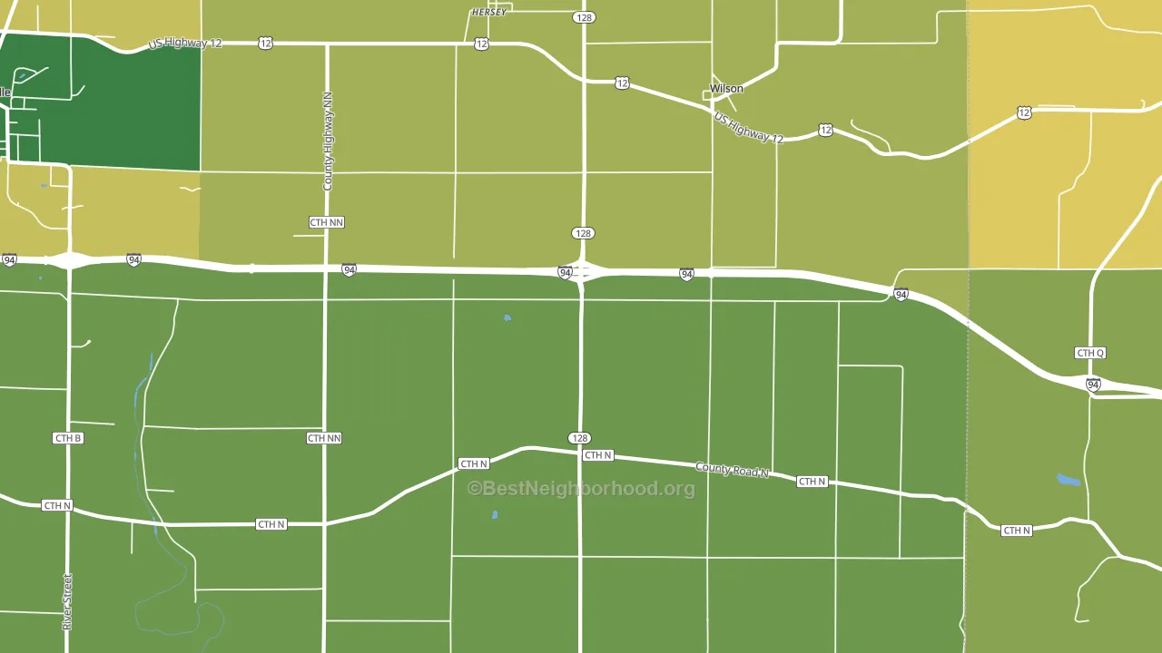 54027, WI block-group voter-turnout map