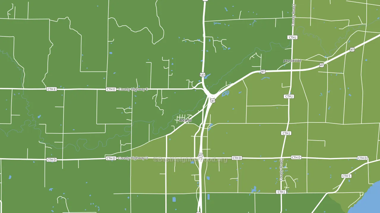 54101, WI block-group voter-turnout map