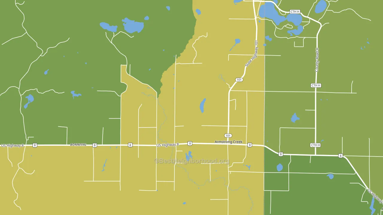 54103, WI block-group voter-turnout map