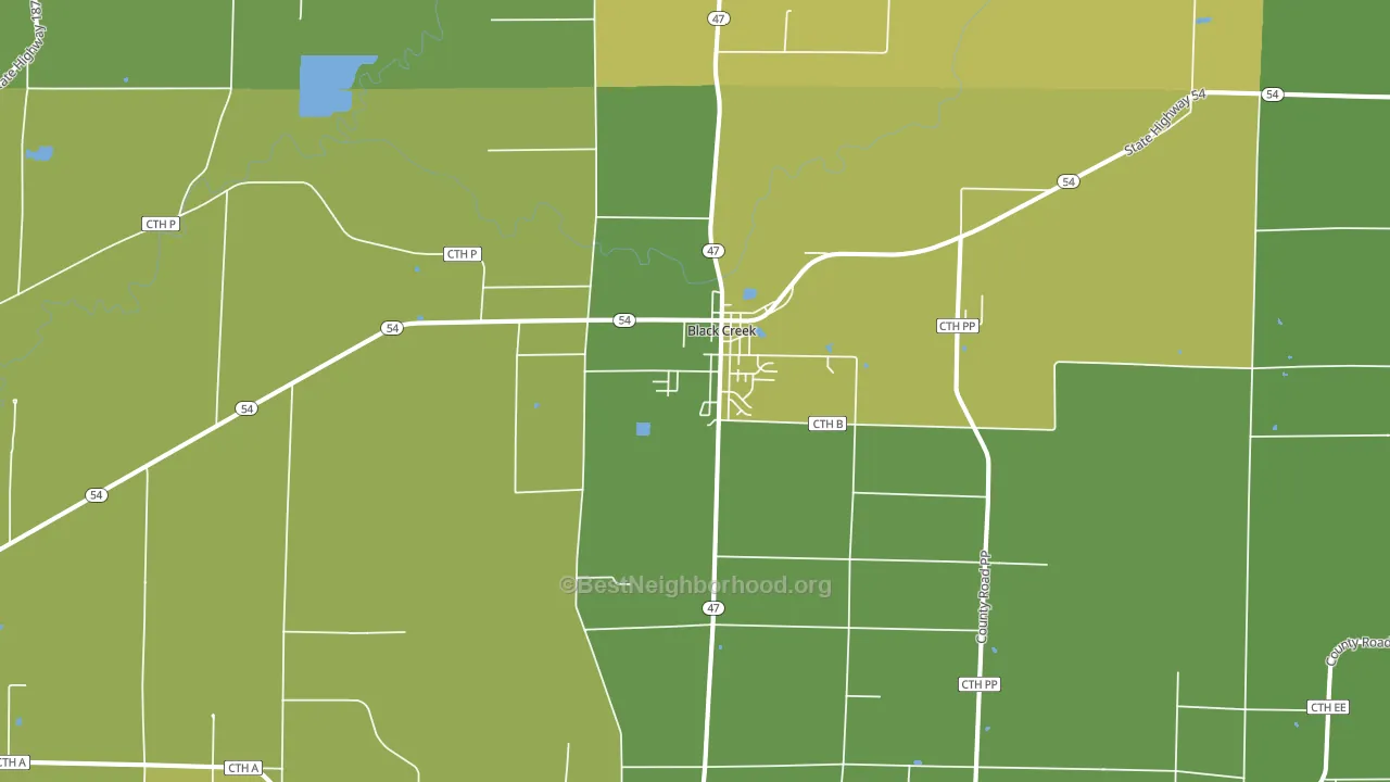 54106, WI block-group voter-turnout map