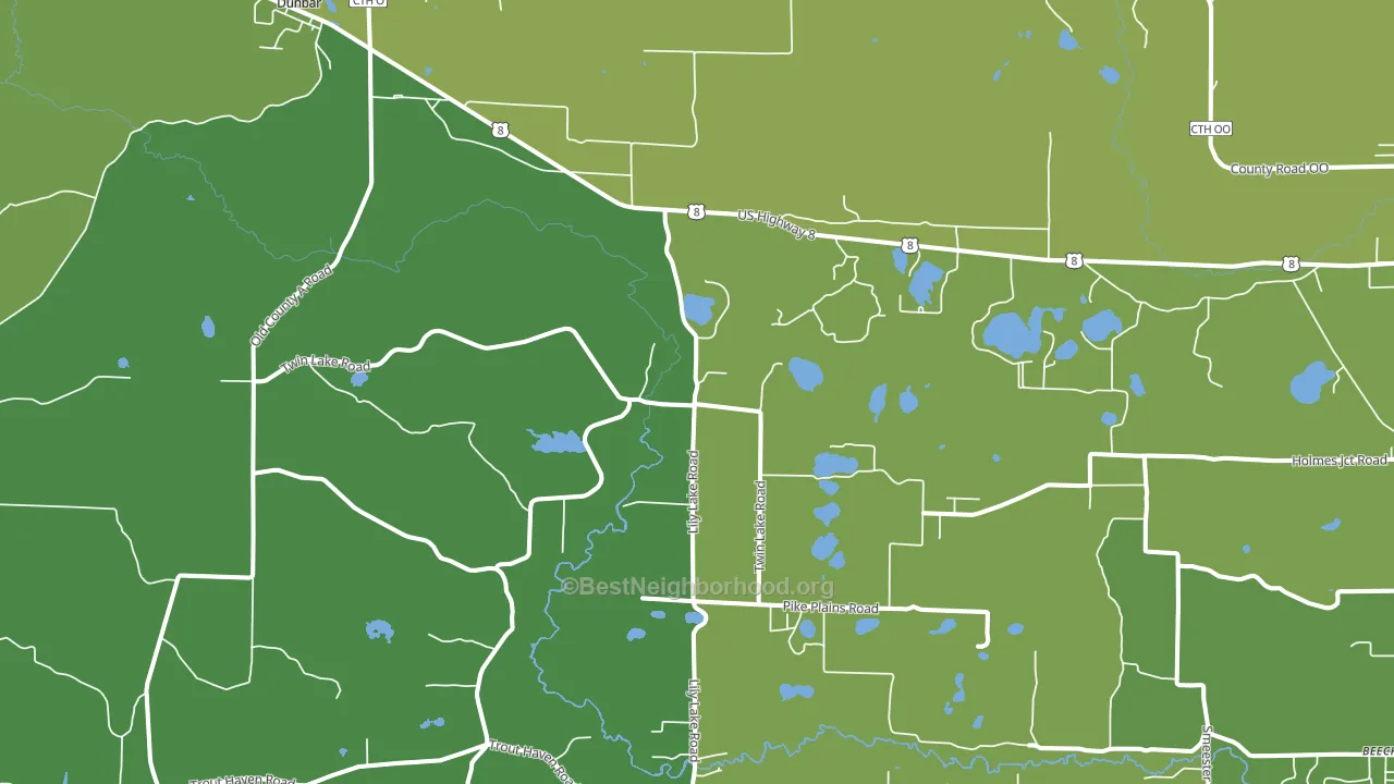 54119, WI block-group voter-turnout map