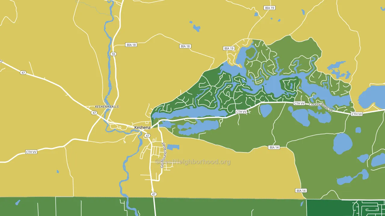 54135, WI block-group voter-turnout map