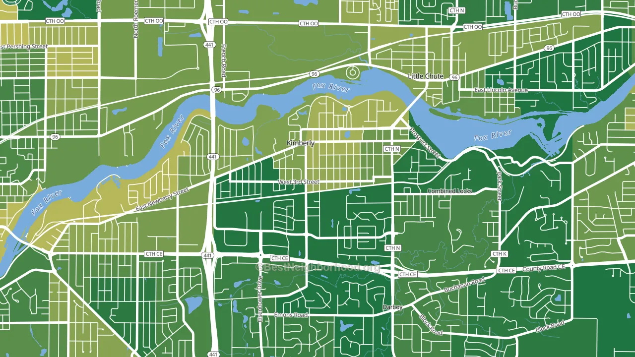 54136, WI block-group voter-turnout map