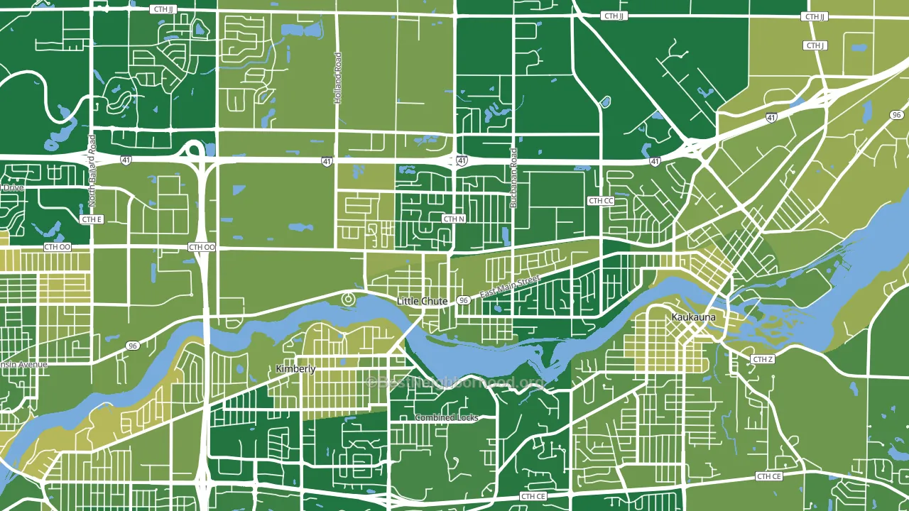 54140, WI block-group voter-turnout map
