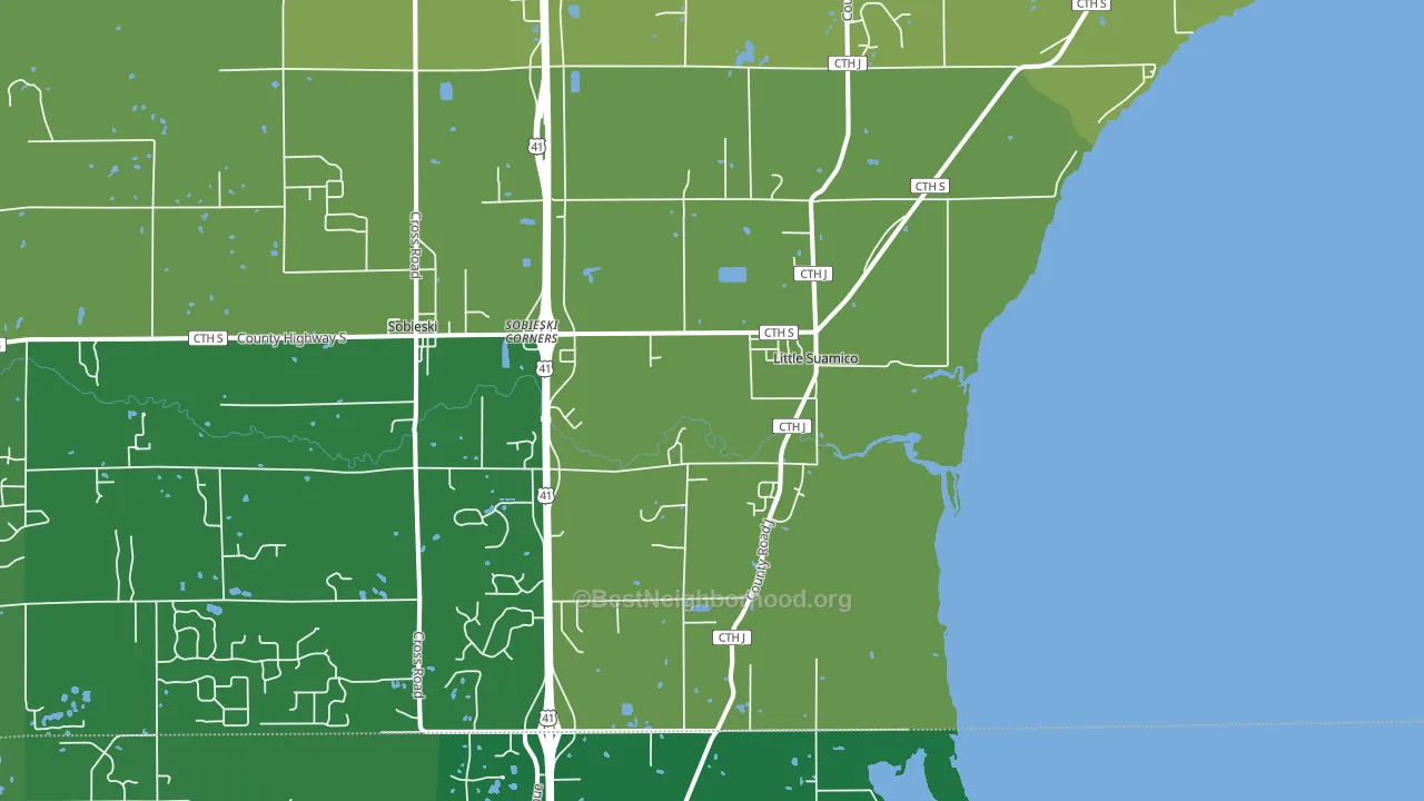 54141, WI block-group voter-turnout map
