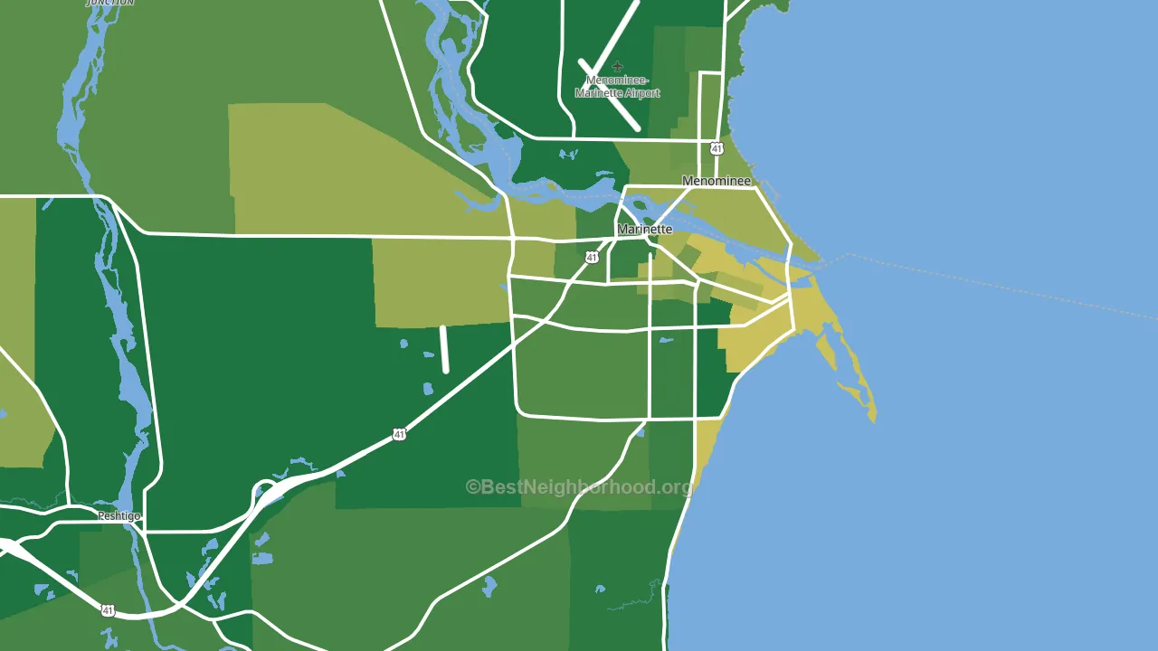 54143, WI block-group voter-turnout map