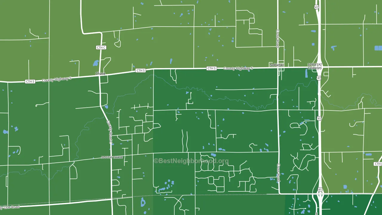 54171, WI block-group voter-turnout map