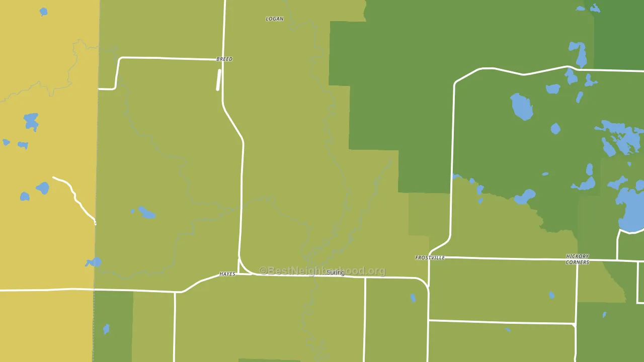 54174, WI block-group voter-turnout map