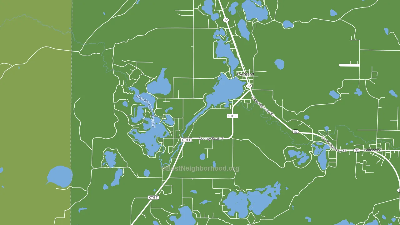 54175, WI block-group voter-turnout map