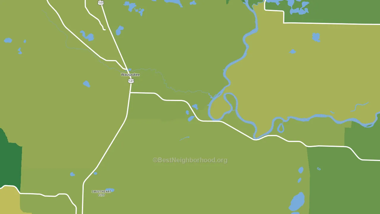 54177, WI block-group voter-turnout map