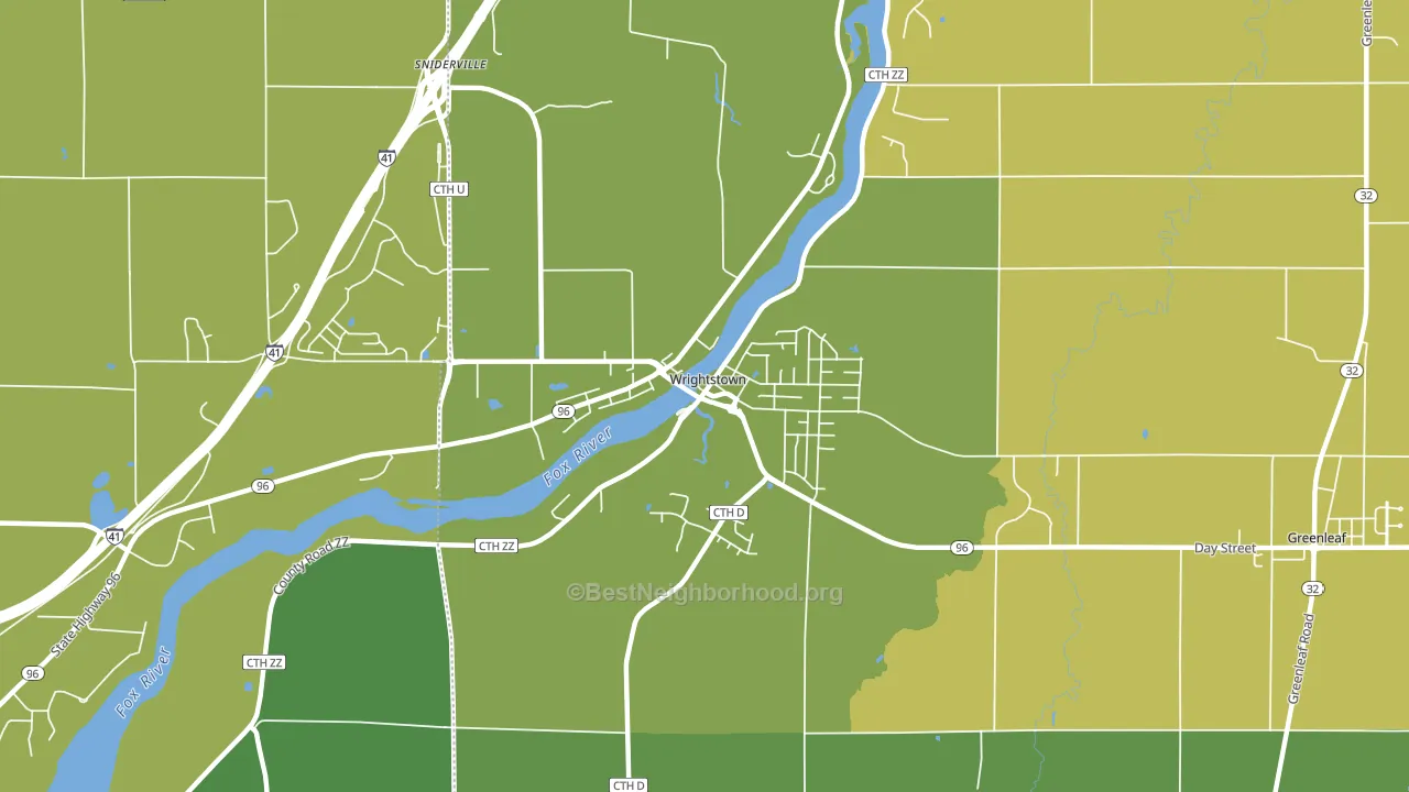 54180, WI block-group voter-turnout map