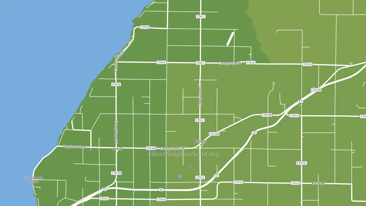 54204, WI block-group voter-turnout map