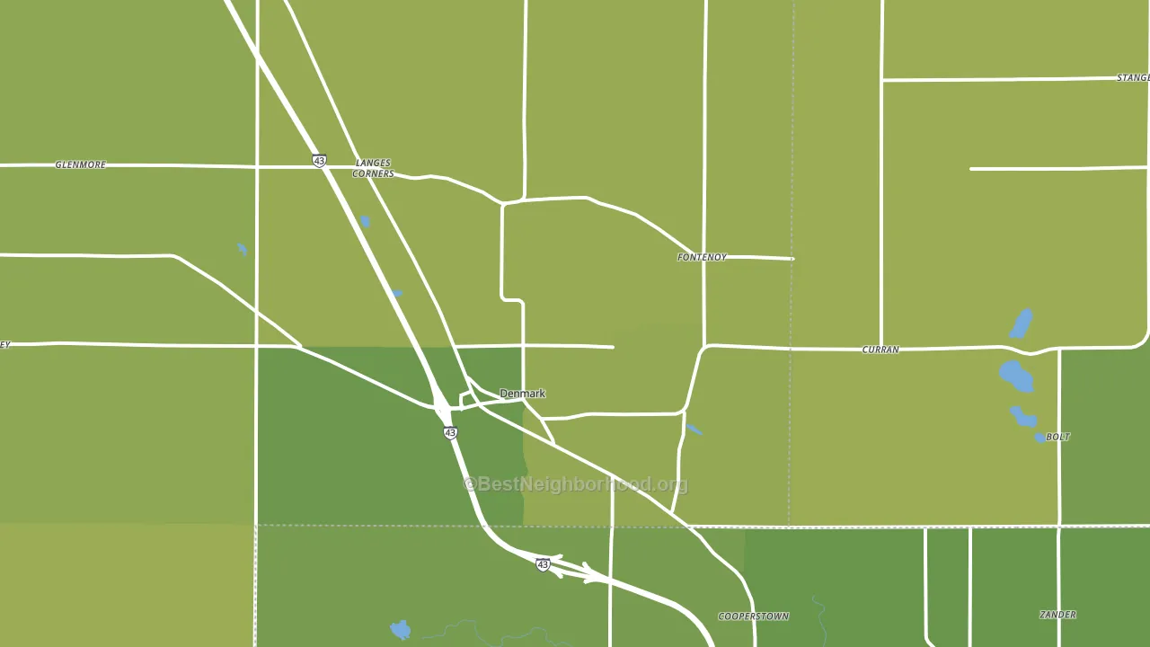 54208, WI block-group voter-turnout map
