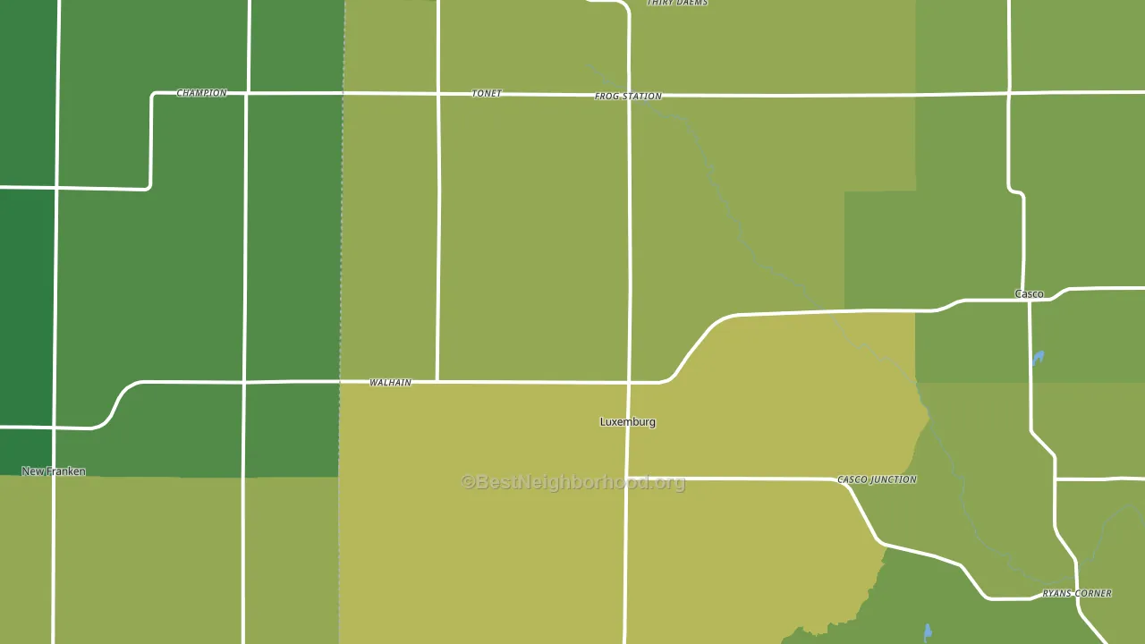 54217, WI block-group voter-turnout map